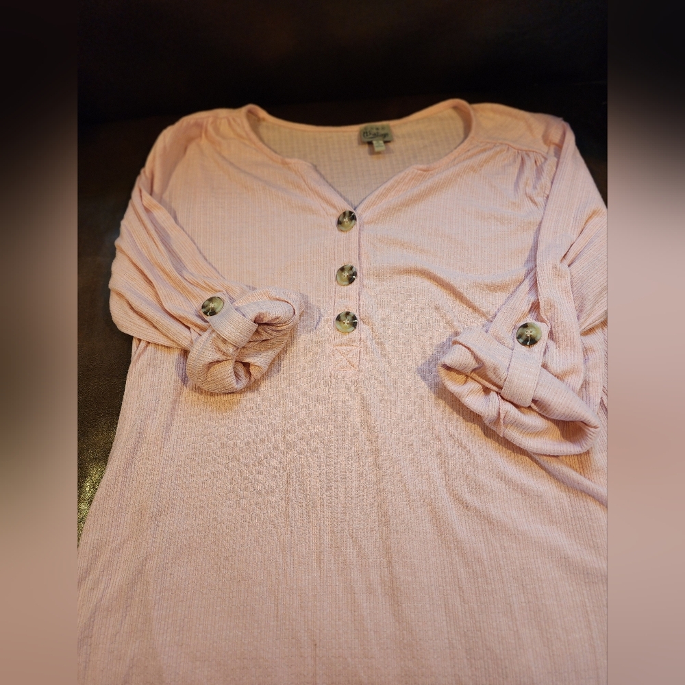 Como Vintage Light Pink Textured Top